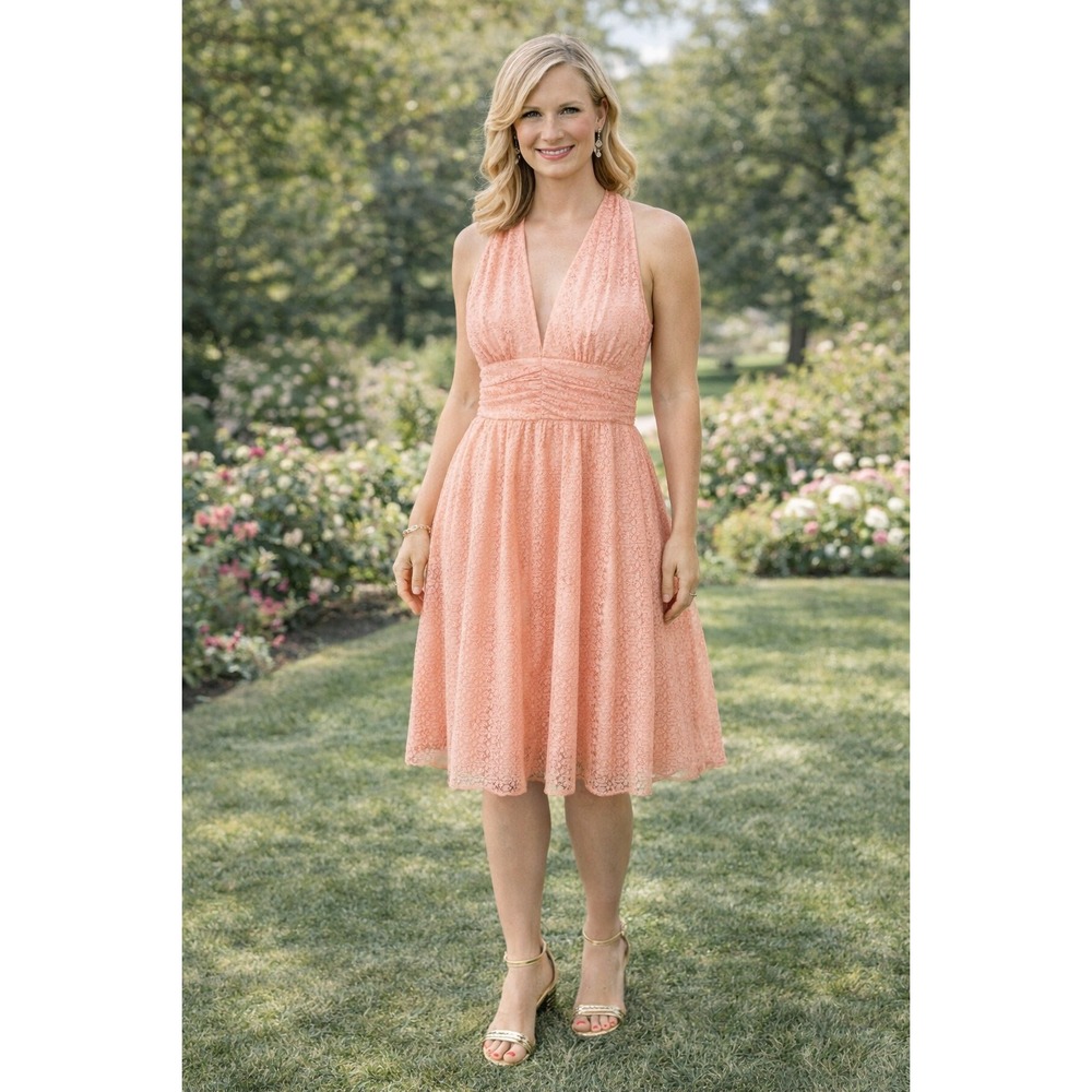 Y2 Area Stars Pink Lace Dress Nordstrom Large New NWT Women's Spring Summer
